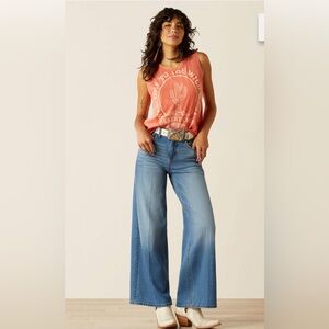 Ariat Ladies UHR Jazmine Wide Leg Jeans in Annyston 27 Reg New